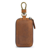 Vintage Cowhide Car Key Cover(Single Zipper)