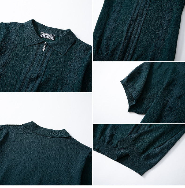 Men's foreign trade business casual knitted Polo shirt
