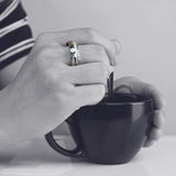 Trendy Patch Style Steel Ring