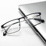 Sleek Premium Full-Frame Metal Eyeglasses