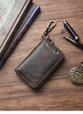 Multi-Function Leather Wallet With Key Ring Holder