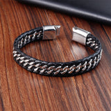 Braided Genuine Leather Bracelet For Men