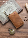 Multi-Function Leather Wallet With Key Ring Holder