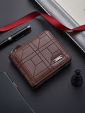 Men’s Short Zipper Wallet with Large Capacity