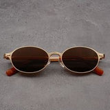Retro Gold-Rimmed Casual Sunglasses