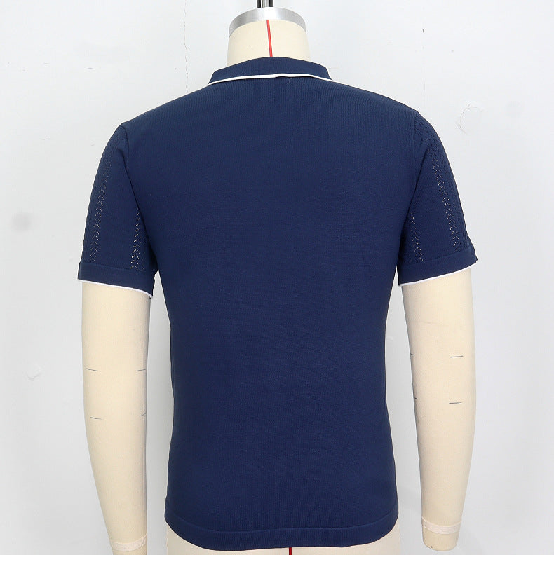 Men's Summer Trendy casual knitted polo shirt