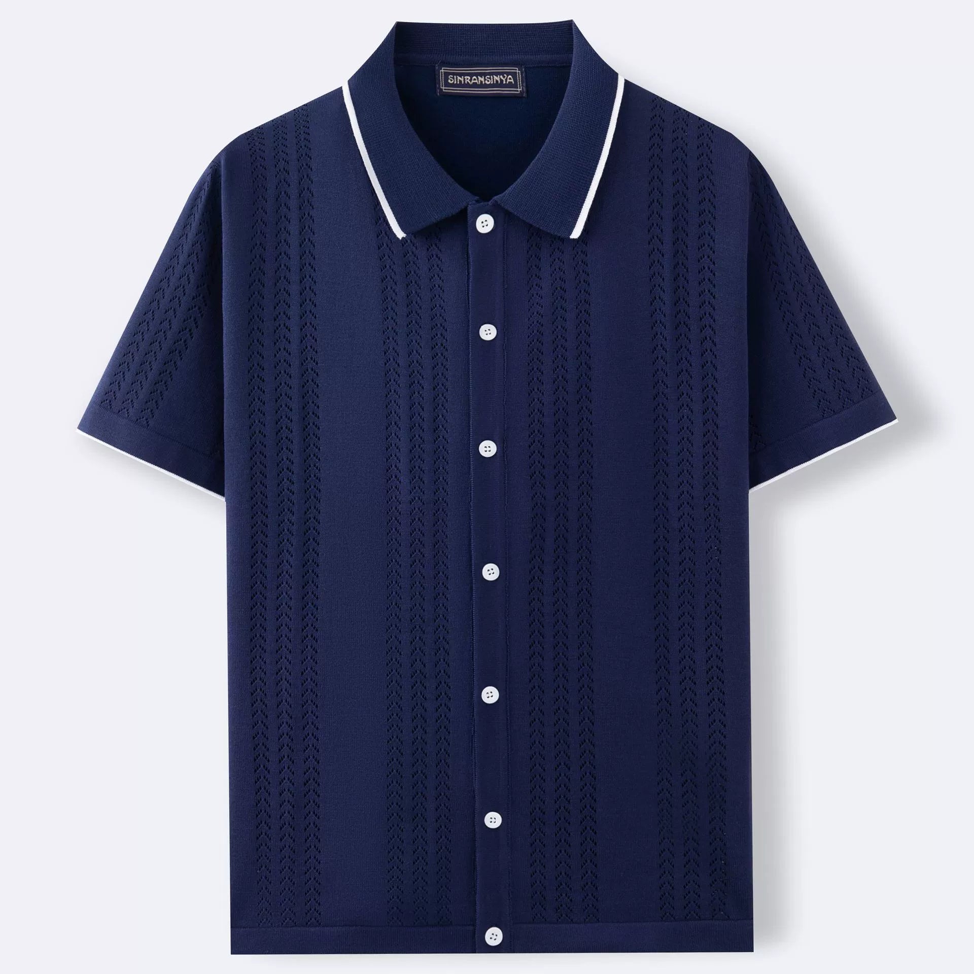 Men's Summer Trendy casual knitted polo shirt