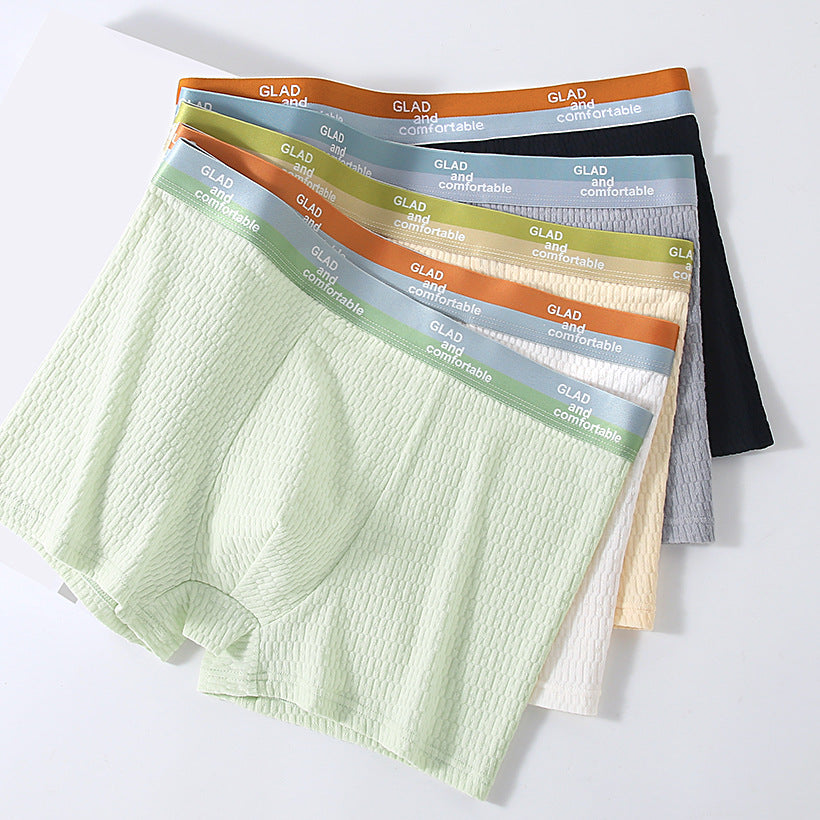 Soft Breathable Textured Cotton Boxer (set of 4)