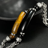 Tiger Eye Retro Titanium Steel Bracelet