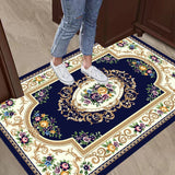 Vintage Grace with Floral Frame Floor Mat