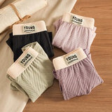 Pure Cotton Textured Mid-Waist Underwear ( set of 04)