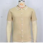 Men's Summer Trendy casual knitted polo shirt