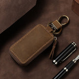 Vintage Cowhide Car Key Cover(Single Zipper)