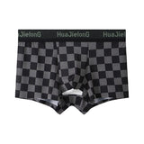 Thin Plaid Print Ice Silk Boxers ( set of 04)