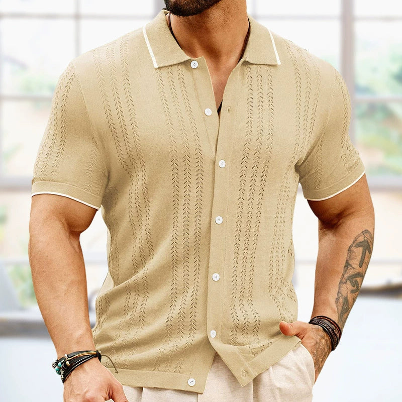 Men's Summer Trendy casual knitted polo shirt