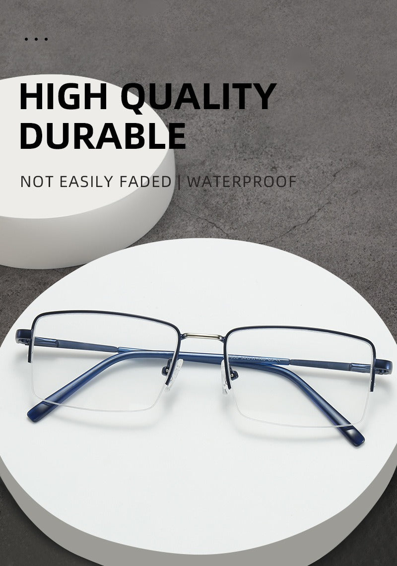 Trendy Metal Semi-Rimmed Eyewear