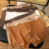 Grid Pattern Ice Silk Boxer Briefs  ( Set of 03 )