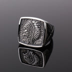 Retro stainless steel men's ring
