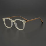 Designer Frosted Square Frame Glasses