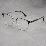 Retro Thin-Rim Metal Square Sunglasses