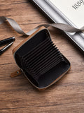 Vintage Cowhide Accordion Leather  Wallet