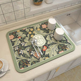 American retro kitchen drain mat