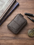 Vintage Cowhide Accordion Leather  Wallet