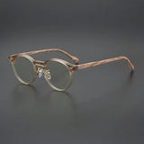 Japanese Style Retro Wood Grain Glasses Frame