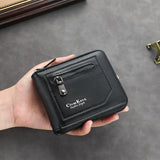 Modern Brown Zipper Secure Men’s Wallet