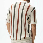 Mens Knitted Hollow Breathable Business Polo Shirt