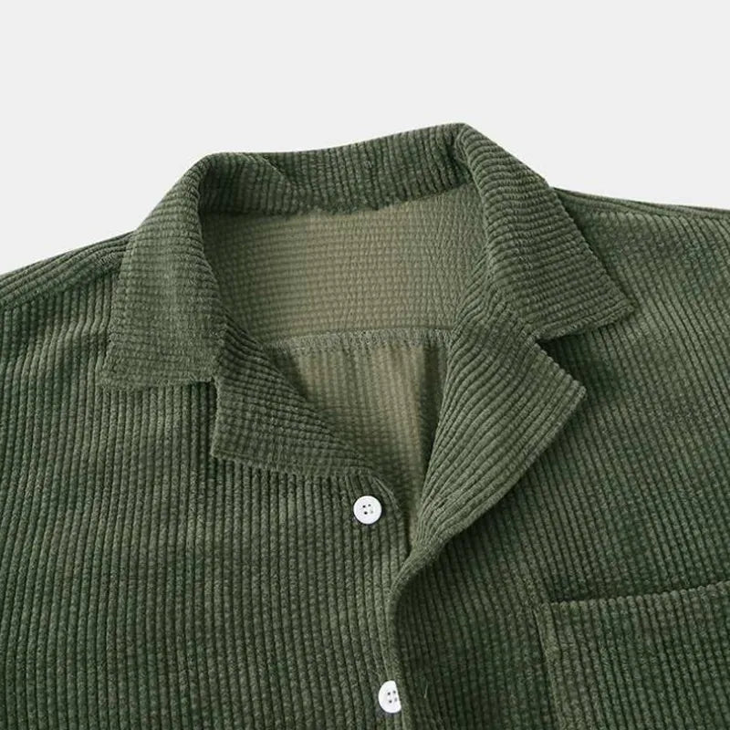 Waffle Texture Relax Fit Shirt Set