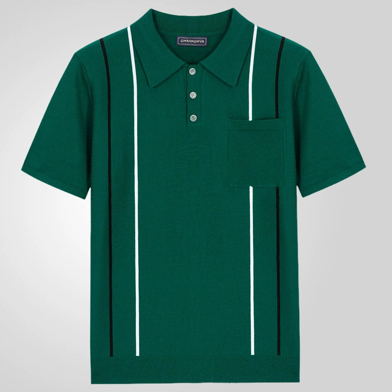 Men Summer Luxury Knitted Polo Shirt