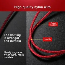 3 in 1 Nylon Braided Multi Charging Cable