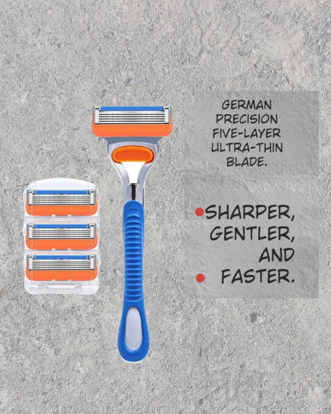 Travel Friendly Five Layer Blade Grip Shaving Razor