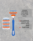Travel Friendly Five Layer Blade Grip Shaving Razor