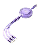 100W 3 In 1 Retractable Fast Charging Cable