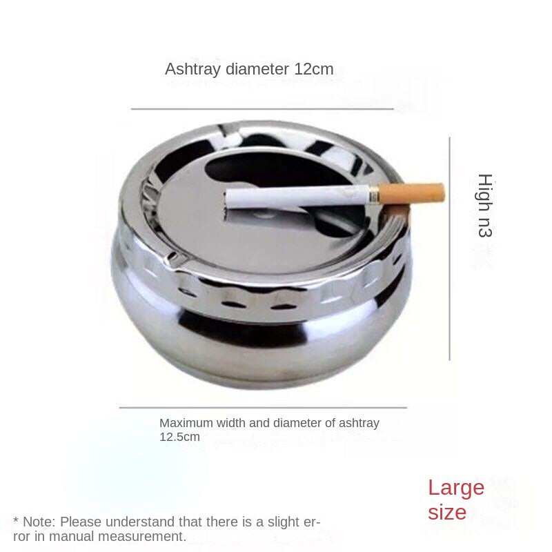 Tabletop Simple Bin Bowl Stainless Steel Ashtray