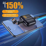 100W Two Drag 3 in 1 Fast Charging Cable