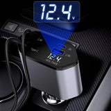 120W Retractable 4 in 1 Car Charger