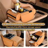 Car Multifunctional Armrest Box With Tissue