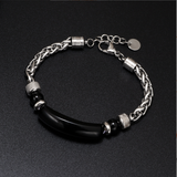 Tiger Eye Retro Titanium Steel Bracelet