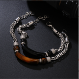 Tiger Eye Retro Titanium Steel Bracelet