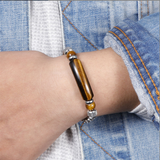 Tiger Eye Retro Titanium Steel Bracelet