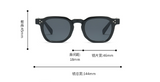 Retro Thick Oval Frame Sunglasses