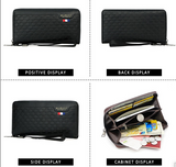 Men's Fashionable Zipper Wallet with Handheld Design