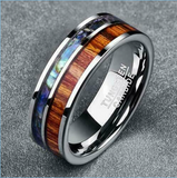 Mens Wood Grain Fashion Ring