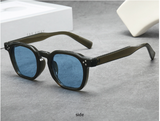 Retro Thick Oval Frame Sunglasses