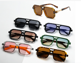 Retro Thick Oval Frame Sunglasses
