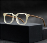 Designer Frosted Square Frame Glasses