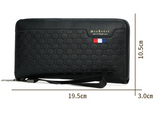 Men's Fashionable Zipper Wallet with Handheld Design
